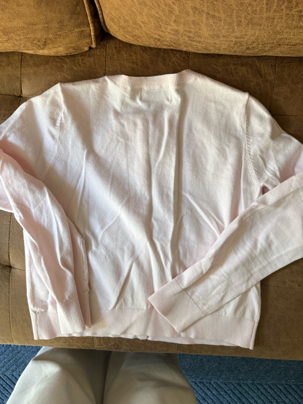 Old Navy Baby Pink Button-Up Crew Cardigan - Picture 2 of 2